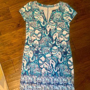 Elephant Print Lilly Pulitzer Sophiletta Dress Size M